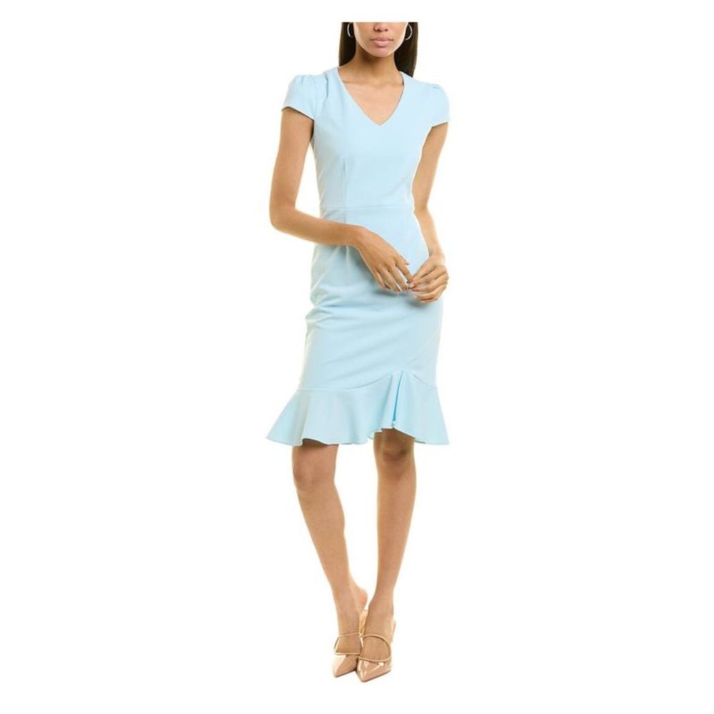Elegant Light Blue Midi Dress